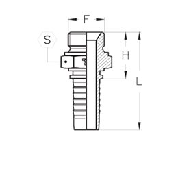 Фитинги BSP, наружная цилиндрическая резьба 60°, BS 5200, ISO 12151-6 CX0506MG DN=8