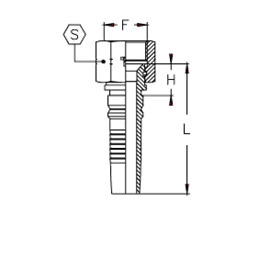 Фитинги РВД JIC Interlock, внутренняя резьба, конус 37°, SAE J516, ISO 12151-5 CH2020FIS DN=31,5