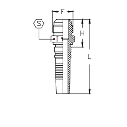 Фитинги РВД JIC Interlock, наружная резьба, конус 37°, SAE J516, ISO 12151-5 CH2424MI DN=38