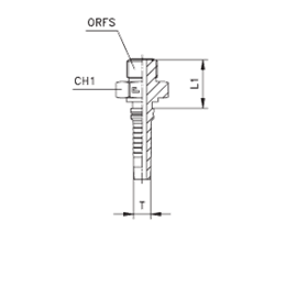 Фитинги РВД ORFS Interlock, наружная резьба, ISO 8434-3 (SAE J1453) 807402 DN=25