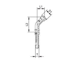 Фланец Interlock SAE, код 62, угол 45° 808303 DN=25