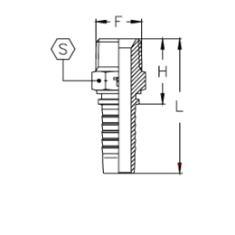 Штуцер NPTF, конус 60°, SAE J516 CX0508NPT DN=8