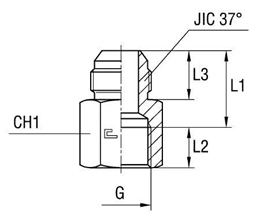 Соединение FS JIC 3/4" BSP3/8"