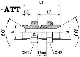 Соединение P BSP 3/8" BSP 3/8" ATT