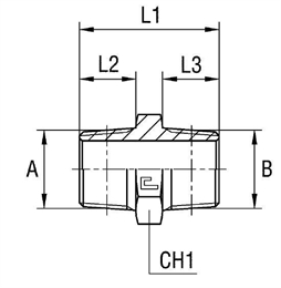 Соединение P BSPT 3/4" BSPT 3/4"