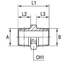 Соединение P NPT 1/4" NPT 1/4"