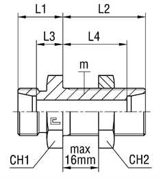 Соединение PD DL08 M14х1.5 (корпус)