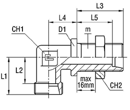 Соединение PD90 DS16 M24х1.5 (корпус)