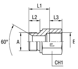 Соединение PF BSP 3/4" BSP 3/4" L57