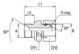 Соединение PFN BSP 1/2" BSP 3/4"