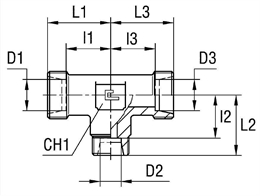 Соединение PRT DL12 08 12 (корпус)