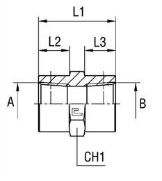 Соединение PS NPT 3/8" NPT 3/8"