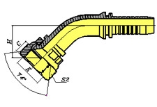Фитинг DN 06 JIC (Г) 9/16 (45)