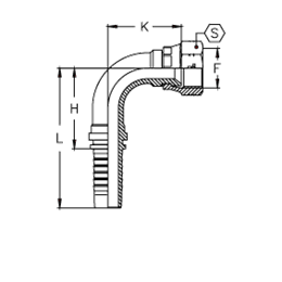 Фитинг DN 08 JIC (Г) 3/4 (90)