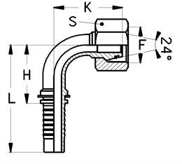 Фитинг DN 10 DKO-L (Г) 16x1.5 10 (90) (обжатая гайка)
