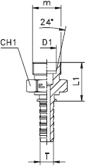 Фитинг DN 10 DKO-S (Ш) 22x1.5 14 арт. 800918
