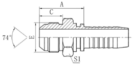 Фитинг DN 10 JIC (Ш) 3/4