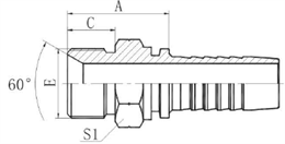 Фитинг DN 12 BSP (Ш) 5/8