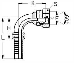 Фитинг DN 16 DKM (Г) 27x1.5 (90) арт. 411291927150