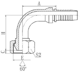 Фитинг DN 25 BSP (Г) 1.1/4 (90)  накидная гайка