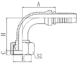 Фитинг DN 25 DK (Г) 39x2 (90)