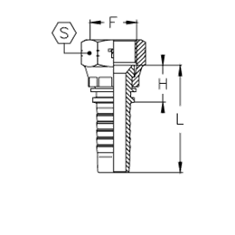 Фитинг DN 25 JIC (Г) 1.5/16 EX38