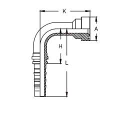 Фитинг DN 25 SFS CAT 1 47.6 (90) CS удлинен. К=132