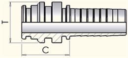 Фитинг DN 25 Staplelock SAE J1467 d=30.9 STECK 39 для навивочных рукавов