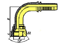 Фитинг DN 32 JIC (Г) 1.5/8 (90)