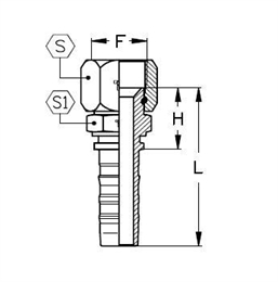 Фитинг DN 32 JIC (Г) 1.5/8 CS