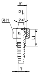 Фитинг DN 38 DKO-L (Г) 52x2 42 арт. 801034