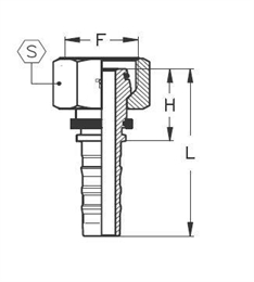 Фитинг DN 38 DKO-S (Г) 52x2 38 CS