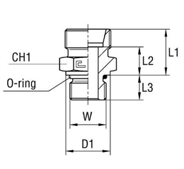 Штуцер FA DL15 UNF 3/4" (корпус)