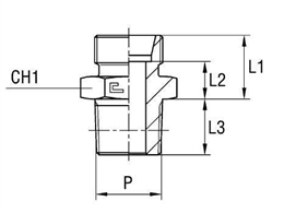 Штуцер FC DL10 NPT 3/8" (корпус)