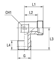 Штуцер FC90 DL12 BSPT 3/8" (корпус)