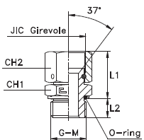 Штуцер FNH JIC 7/16 - BSP 1/8