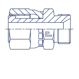 Соединение AS ORFS 1.3/16" BSP 1/2"