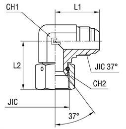 Соединение PN90 JIC 7/16"