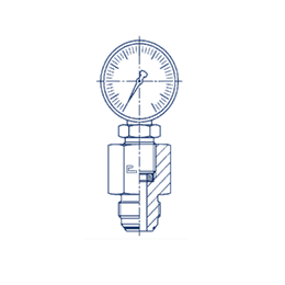 Соединение для манометра BSP 1/4" D10 JIC 1/2"