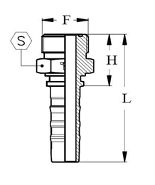 Фитинг DN 38 ORFS (Г) 2 CS