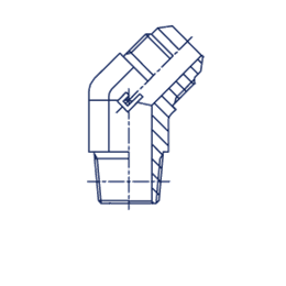 Штуцер FC45 JIC 3/4" NPT1/2"