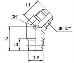 Штуцер FC45 JIC 9/16" BSPT3/8"