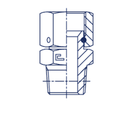 Штуцер FNC JIC 3/4" NPT 1/4"