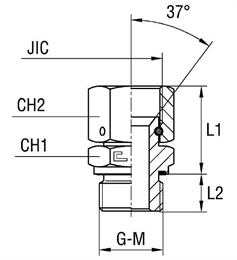 Штуцер FNE JIC 3/4" BSP 1/2"