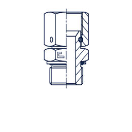 Штуцер FNH JIC 9/16" BSP 1/4