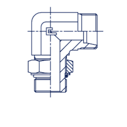 Штуцер FRA90 DL12 UNF3/4" (корпус)