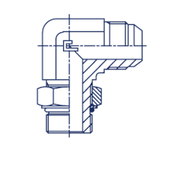 Штуцер FRA90 JIC 3/4" UNF7/8"