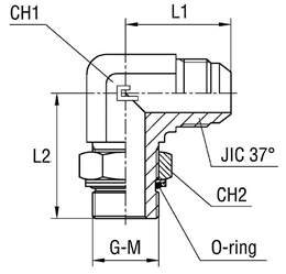 Штуцер FRG90 JIC 3/4" BSP3/8"