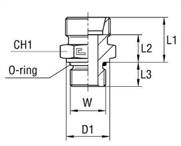 Адаптер прямой FA DL35 UNF 1-5/8" (корпус) арт. 100912.1