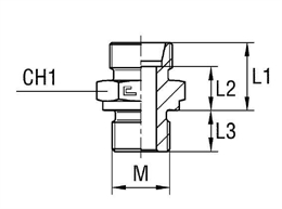 Адаптер прямой FB DL08 M12x1.5 (корпус) арт. 100405.1